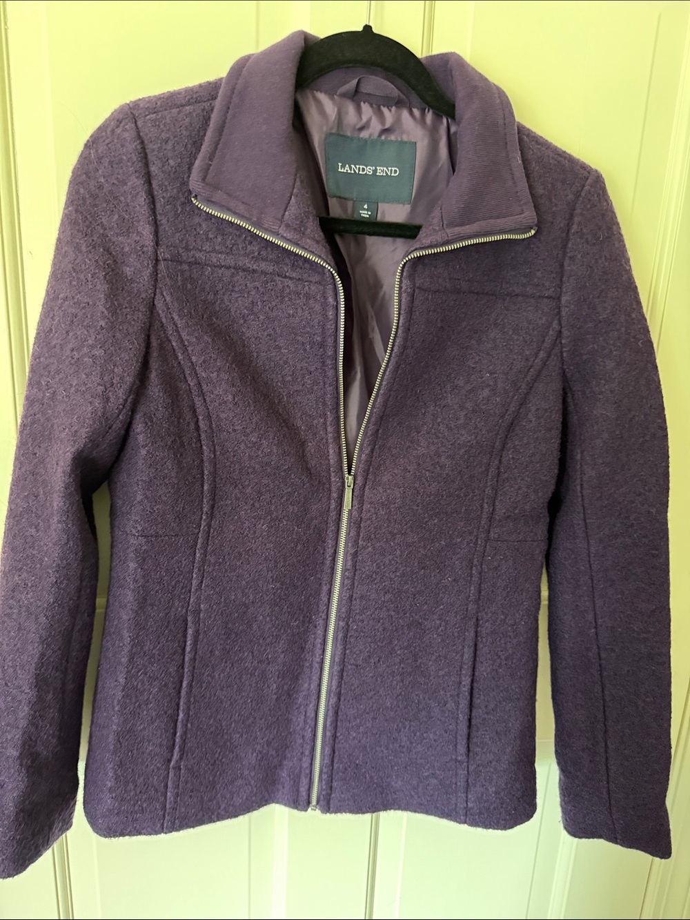 Lands' End Women's Deep Purple Zip-Front Jacket